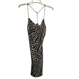 Zara Zebra Print Strappy Dress